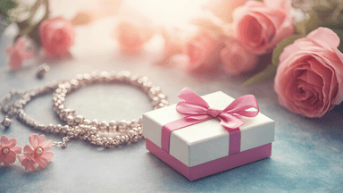 Valentine Gift Box with Pink Bow
